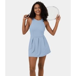 Halara Cloudful Air Round Neck Racerback Sleeveless 2 in 1 Tennis Dress M Blue